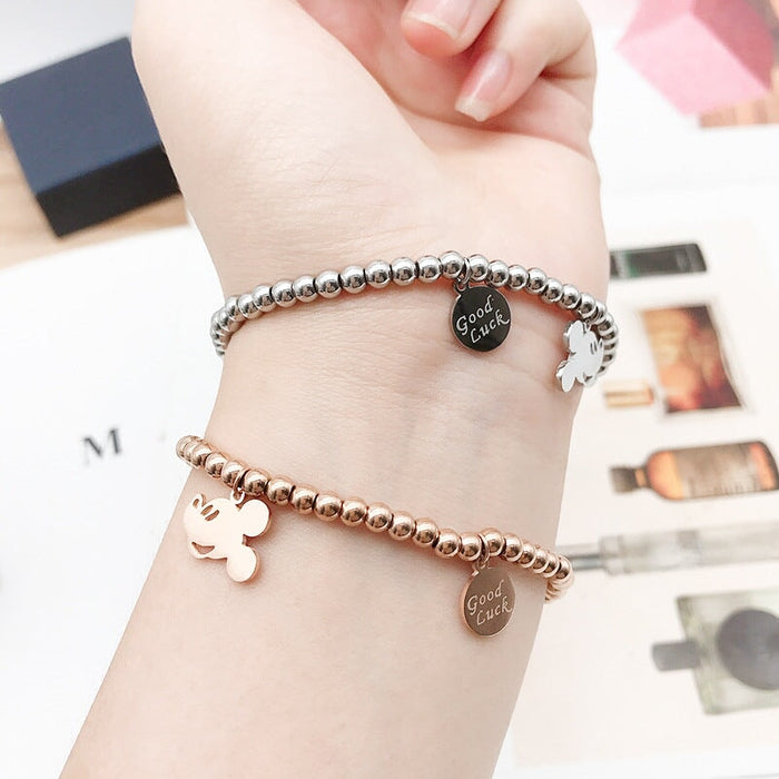 Wholesale titanium steel beaded elastic bracelet JDC-BT-Kaic001 Bracelet 凯翠 Wholesale Jewelry JoyasDeChina Joyas De China