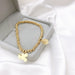 Wholesale titanium steel beaded elastic bracelet JDC-BT-Kaic001 Bracelet 凯翠 golden Wholesale Jewelry JoyasDeChina Joyas De China