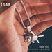 Wholesale Titanium Steel Chain and Alloy Pendant Necklaces pack of 2 JDC-NE-QZ002 Necklaces JoyasDeChina 164 MINIMUM 2 Wholesale Jewelry JoyasDeChina Joyas De China