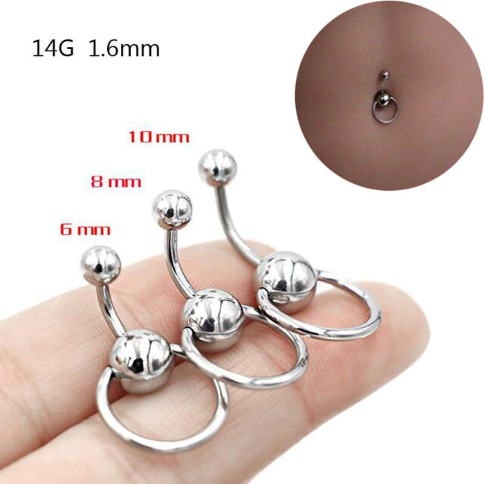 Wholesale titanium steel classic ring navel nail JDC-UN-SaiY001 Piercings 塞尧 6mm Wholesale Jewelry JoyasDeChina Joyas De China