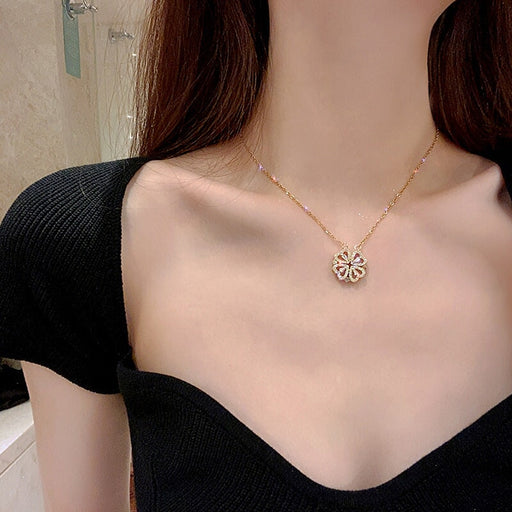 Wholesale titanium steel clover love clavicle chain neck chain JDC-NE-TD004 Necklces 一自 一然 Wholesale Jewelry JoyasDeChina Joyas De China
