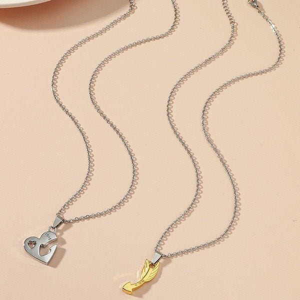Wholesale Titanium Steel Couple Necklaces JDC-NE-ChenH002 Necklaces 宸翰 Wholesale Jewelry JoyasDeChina Joyas De China