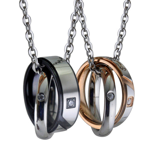 Wholesale Titanium Steel Couple Necklaces JDC-NE-LinZ023 Necklaces 凌兆 Wholesale Jewelry JoyasDeChina Joyas De China