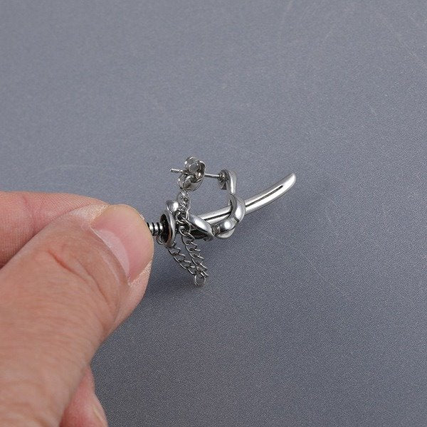 Wholesale Titanium steel cross sword Earrings JDC-ES-BaoS004 Earrings 宝莎莉娜 Wholesale Jewelry JoyasDeChina Joyas De China