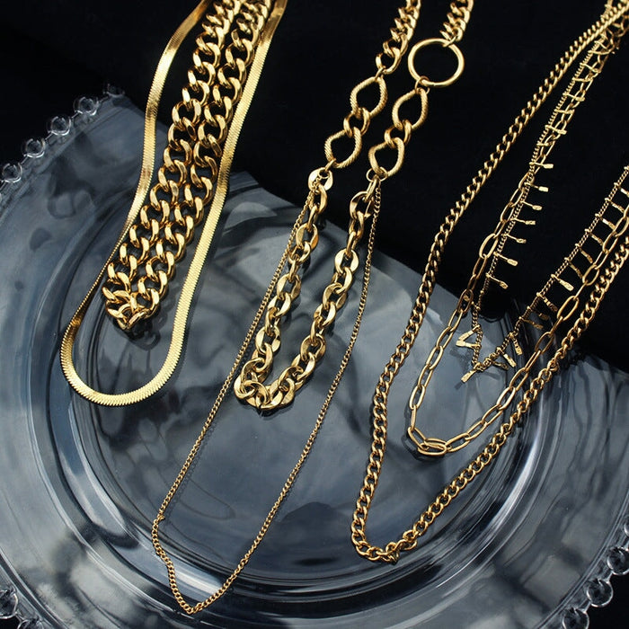 Wholesale Titanium Steel Cuban Chain Necklace JDC-NE-MiMu001 Necklaces 米目 Wholesale Jewelry JoyasDeChina Joyas De China