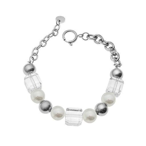 Wholesale Titanium Steel Cuban Chain Transparent Square Pearl Bracelet JDC-BT-JiuB001 Bracelet 玖柏 Wholesale Jewelry JoyasDeChina Joyas De China