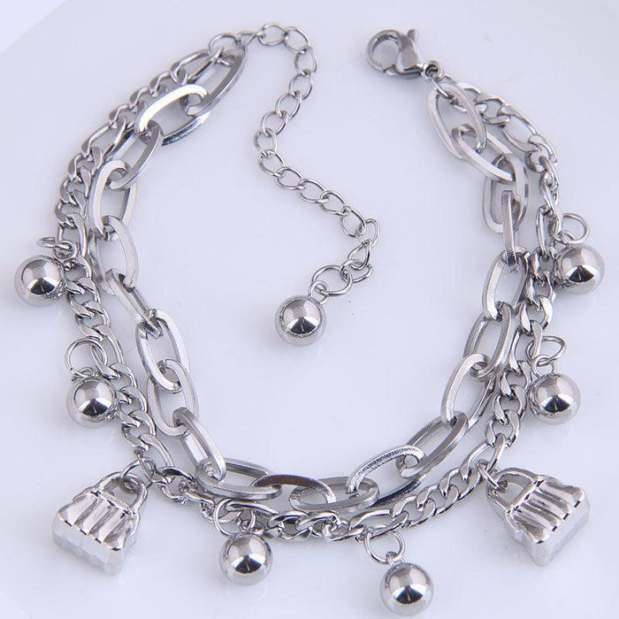 Bulk Jewelry Wholesale titanium steel double bracelet JDC-BT-wy047 Wholesale factory from China YIWU China