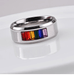 Wholesale titanium steel gay rainbow ring JDC-RS-QianF016 Rings 千风 Wholesale Jewelry JoyasDeChina Joyas De China