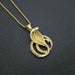 Wholesale Titanium Steel Gold Plated Diamond Cobra Necklace JDC-NE-FY006 Necklaces 福友 Wholesale Jewelry JoyasDeChina Joyas De China