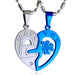 Wholesale Titanium Steel Heart Shaped Key Splicing Couple Necklace JDC-NE-LinZ002 Necklaces 凌兆 Wholesale Jewelry JoyasDeChina Joyas De China