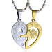 Wholesale Titanium Steel Heart Shaped Key Splicing Couple Necklace JDC-NE-LinZ002 Necklaces 凌兆 Wholesale Jewelry JoyasDeChina Joyas De China