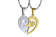 Wholesale Titanium Steel Heart Shaped Key Splicing Couple Necklace JDC-NE-LinZ002 Necklaces 凌兆 B Wholesale Jewelry JoyasDeChina Joyas De China