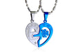 Wholesale Titanium Steel Heart Shaped Key Splicing Couple Necklace JDC-NE-LinZ002 Necklaces 凌兆 D Wholesale Jewelry JoyasDeChina Joyas De China