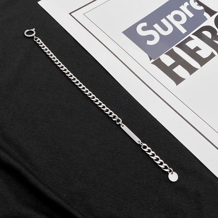 Wholesale Titanium Steel Hip Hop Simple Couple Cuban Bracelet JDC-BT-JiuB005 Bracelet 玖柏 Wholesale Jewelry JoyasDeChina Joyas De China