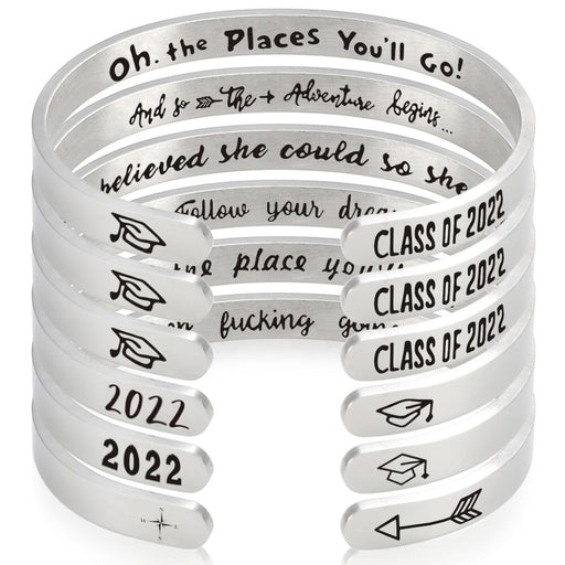Wholesale Titanium Steel Lettering Graduation Season Stainless Steel Bracelet JDC-BT-Mail003 Bracelet 麦伦 Wholesale Jewelry JoyasDeChina Joyas De China