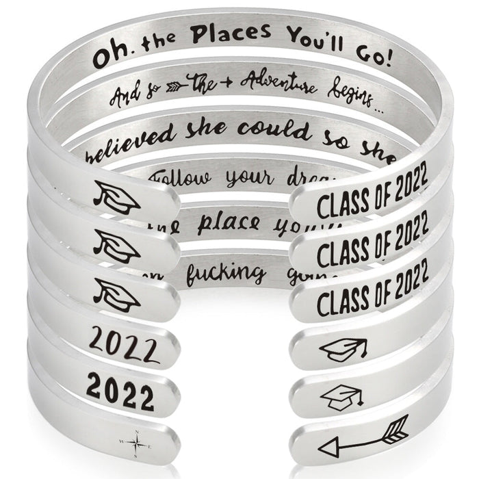 Wholesale Titanium Steel Lettering Graduation Season Stainless Steel Bracelet JDC-BT-Mail003 Bracelet 麦伦 Wholesale Jewelry JoyasDeChina Joyas De China