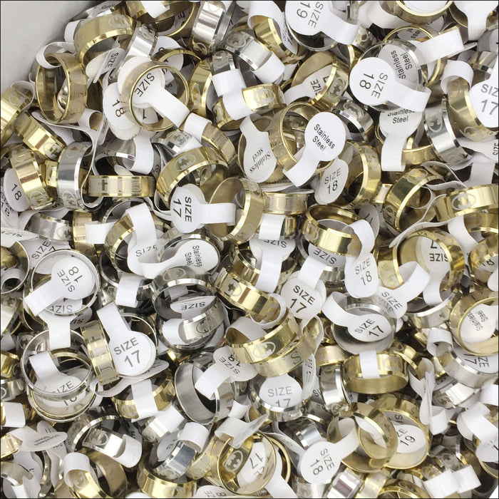 Wholesale Titanium Steel Mixed Size Rings JDC-RS-Xuy002 Rings 旭颖 Random 1 Mixed size Wholesale Jewelry JoyasDeChina Joyas De China