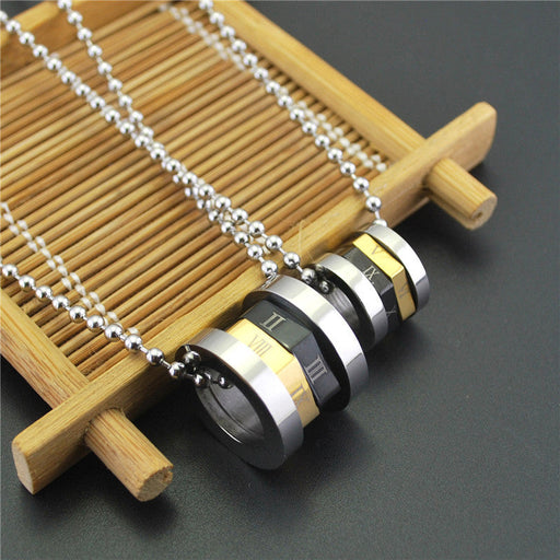 Wholesale Titanium Steel Rotatable Necklaces JDC-NE-LinZ009 Necklaces 凌兆 Wholesale Jewelry JoyasDeChina Joyas De China