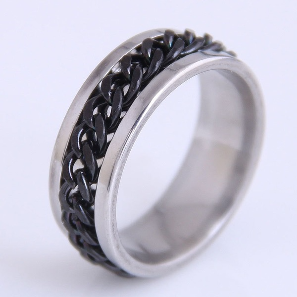 Bulk Jewelry Wholesale titanium steel rotates the chain rings JDC-RS-wy003 Wholesale factory from China YIWU China