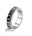 Wholesale Titanium Steel Rotating Stars Moon Decompression Anti-Anxiety Ring JDC-RS-DingC001 Rings 顶潮 Wholesale Jewelry JoyasDeChina Joyas De China