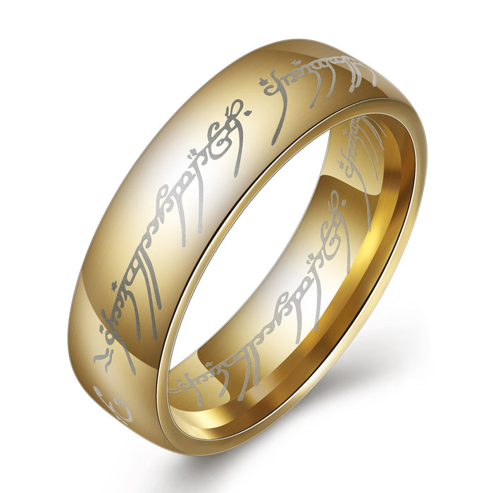 Wholesale Titanium Steel Simple Rings JDC-RS-Zhongj001 Rings 众喆 gold 6 Wholesale Jewelry JoyasDeChina Joyas De China