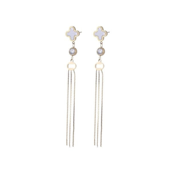 Wholesale titanium steel tassel earrings JDC-ES-ChenY003 Earrings 晨远 Wholesale Jewelry JoyasDeChina Joyas De China