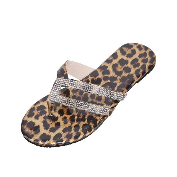 Bulk Jewelry Wholesale TPR artificial PU water drill clip-toe slippers JDC-SP-GQ032 Wholesale factory from China YIWU China