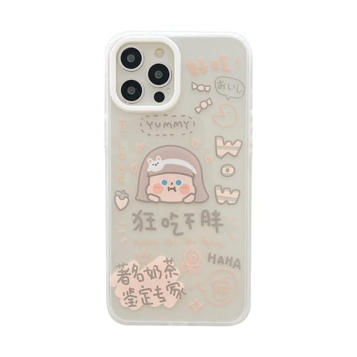 Bulk Jewelry Wholesale TPU Cute Cartoon Transparent Text  JDC-PC-SC021 Wholesale factory from China YIWU China