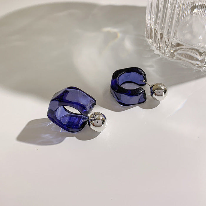 Wholesale transparent acrylic earrings JDC-ES-W372 Earrings JoyasDeChina B Blue Wholesale Jewelry JoyasDeChina Joyas De China