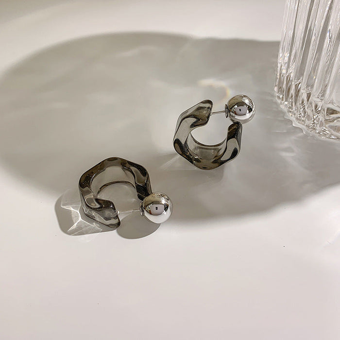 Wholesale transparent acrylic earrings JDC-ES-W372 Earrings JoyasDeChina C Grey Wholesale Jewelry JoyasDeChina Joyas De China
