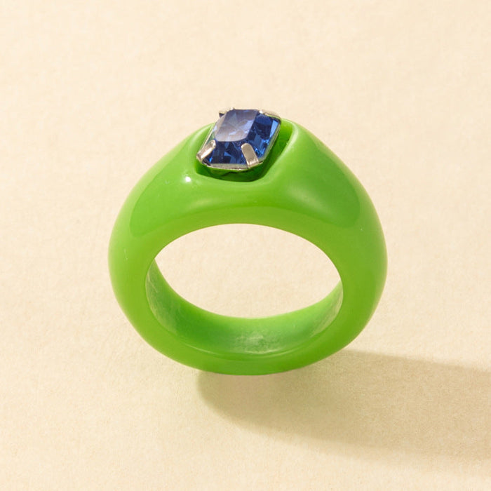 Wholesale transparent acrylic resin ring JDC-RS-C362 Rings 咏歌 1403 green Wholesale Jewelry JoyasDeChina Joyas De China