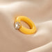 Wholesale transparent acrylic resin ring JDC-RS-C362 Rings 咏歌 18343 yellow Wholesale Jewelry JoyasDeChina Joyas De China