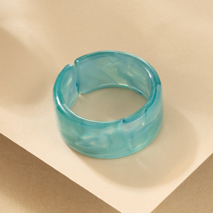 Wholesale transparent acrylic resin ring JDC-RS-C362 Rings 咏歌 18347blue Wholesale Jewelry JoyasDeChina Joyas De China