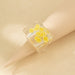 Wholesale transparent acrylic resin ring JDC-RS-C362 Rings 咏歌 18402 lemon Wholesale Jewelry JoyasDeChina Joyas De China