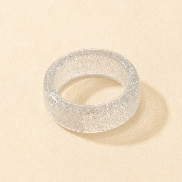 Wholesale transparent acrylic resin ring JDC-RS-C362 Rings 咏歌 18406 grey Wholesale Jewelry JoyasDeChina Joyas De China