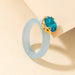 Wholesale transparent acrylic resin ring JDC-RS-C362 Rings 咏歌 18407-blue Wholesale Jewelry JoyasDeChina Joyas De China