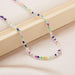 Wholesale transparent colored rice BEADS BEADED neck chain necklace JDC-NE-YinH001 necklaces 颖皓 #2 Wholesale Jewelry JoyasDeChina Joyas De China