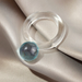 Bulk Jewelry Wholesale transparent crystal spherical resin ring JDC-RS-e057 Wholesale factory from China YIWU China