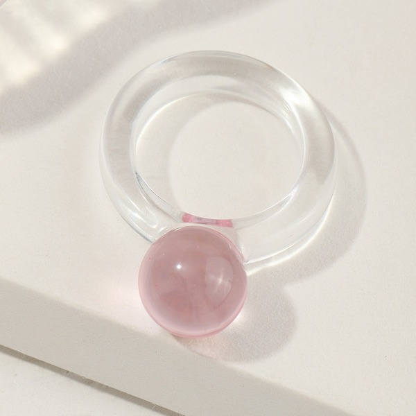 Bulk Jewelry Wholesale transparent crystal spherical resin ring JDC-RS-e057 Wholesale factory from China YIWU China