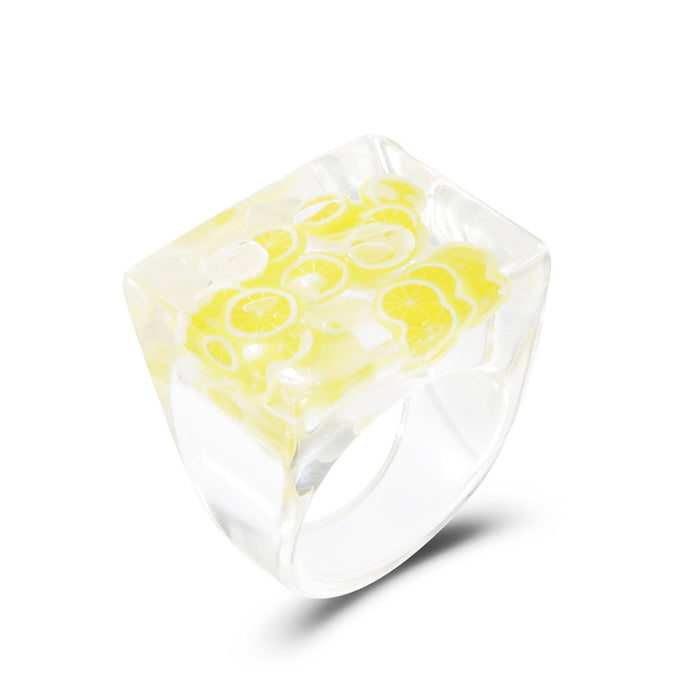 Wholesale transparent resin ring JDC-RS-D069 Rings JoyasDeChina 02 lemon wg-0933. Average code Wholesale Jewelry JoyasDeChina Joyas De China