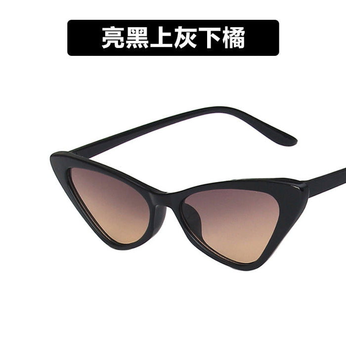 Wholesale Triangle resin black sunglasses JDC-SG-KD107 Sunglasses 珂盾 grey orange As figure Wholesale Jewelry JoyasDeChina Joyas De China