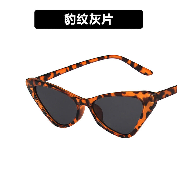 Wholesale Triangle resin black sunglasses JDC-SG-KD107 Sunglasses 珂盾 Leopard grey As figure Wholesale Jewelry JoyasDeChina Joyas De China