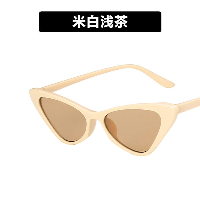 Wholesale Triangle resin black sunglasses JDC-SG-KD107 Sunglasses 珂盾 Rice white light tea As figure Wholesale Jewelry JoyasDeChina Joyas De China