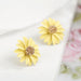 Wholesale tricolor daisy flowers JDC-ES-b050 earrings JoyasDeChina Yellow Wholesale Jewelry JoyasDeChina Joyas De China