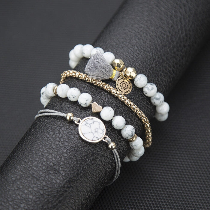 Wholesale Turquoise alloy tassel Bracelet JDC-BT-DaiR003 JoyasDeChina Wholesale Jewelry JoyasDeChina Joyas De China