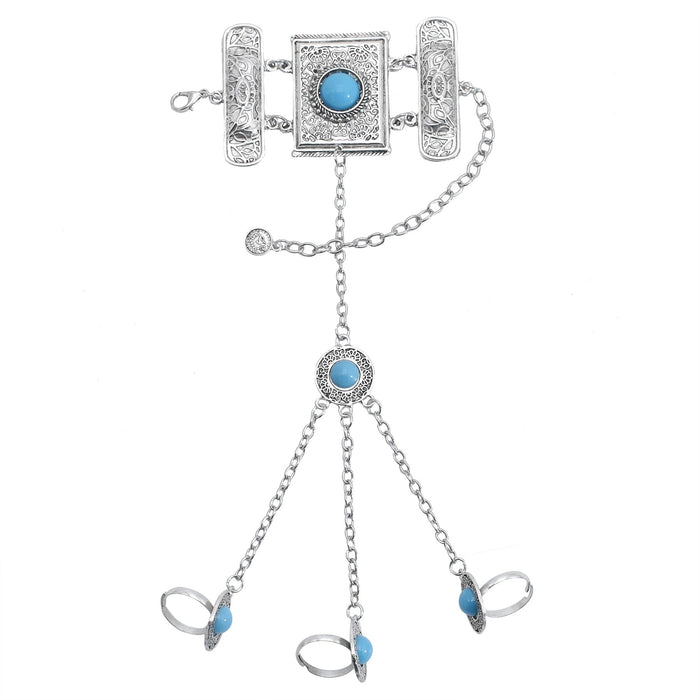 Wholesale Turquoise Alloy Tassel Necklace Earring Set JDC-NE-Yunl030 Necklaces 云罗 Wholesale Jewelry JoyasDeChina Joyas De China