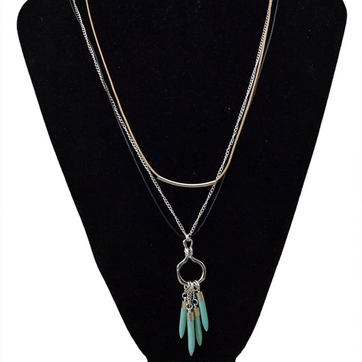 Wholesale Turquoise Alloy Tassel Necklaces JDC-NE-Yunl025 Necklaces 云罗 Wholesale Jewelry JoyasDeChina Joyas De China