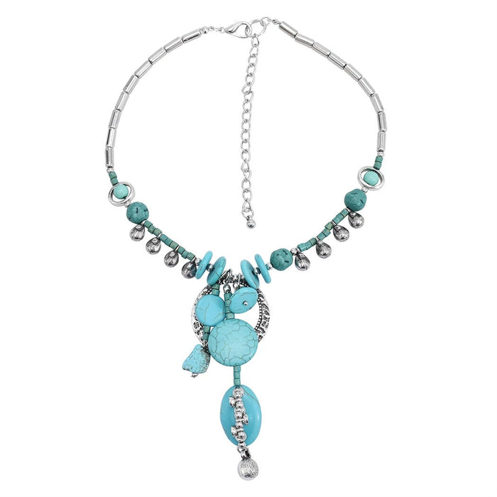Wholesale Turquoise Bohemian Alloy Necklaces JDC-NE-Yunl003 Necklaces 云罗 7409 Wholesale Jewelry JoyasDeChina Joyas De China
