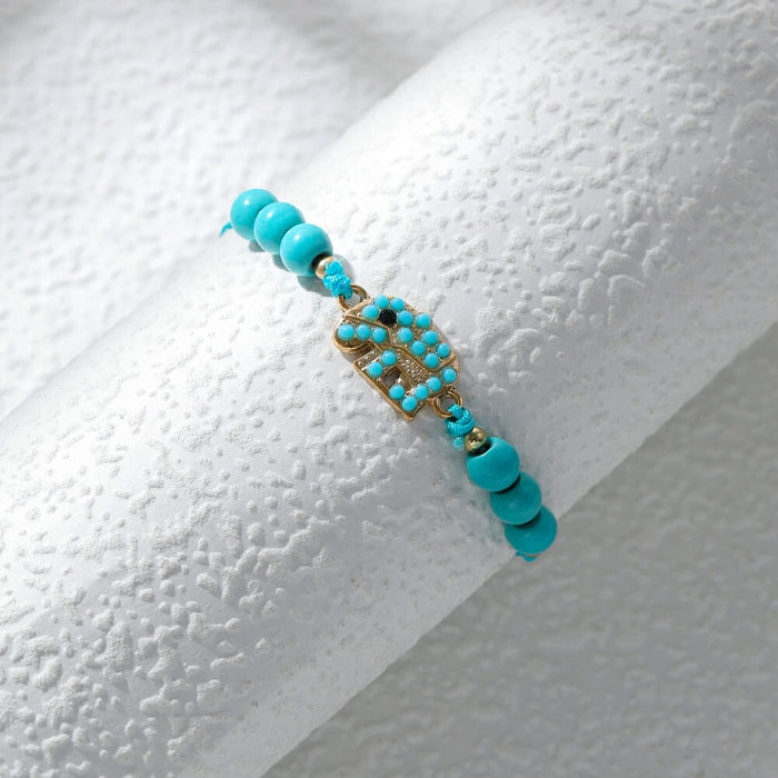 Wholesale turquoise braided alloy bracelet JDC-BT-YiD006 Bracelet 宜达 SL0201 Wholesale Jewelry JoyasDeChina Joyas De China