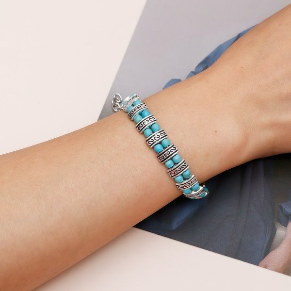 Wholesale turquoise carved bracelet JDC-BT-Weny009 Bracelet 纹颖 Wholesale Jewelry JoyasDeChina Joyas De China